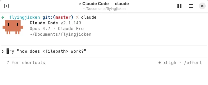 Claude CLI launched in my Obsidian vault folder